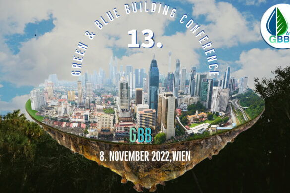 Flyer für die Green & Blue Building Konferenz